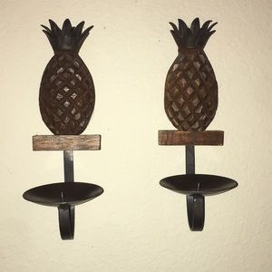 Pineapple candle holders